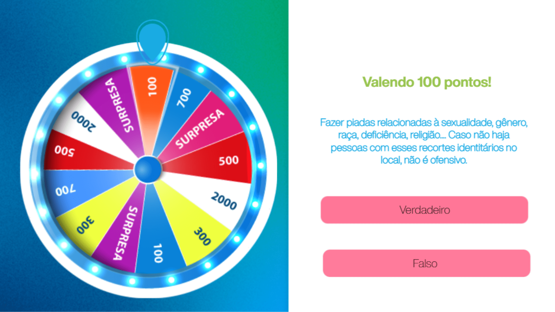 Roleta da Diversidade: aprendendo sobre inclusão de forma interativa